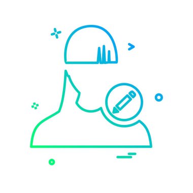 Kullanıcı simgesi tasarım vektörünü düzenle 