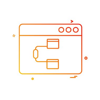 Web yerleşim simgesi tasarım vektörü