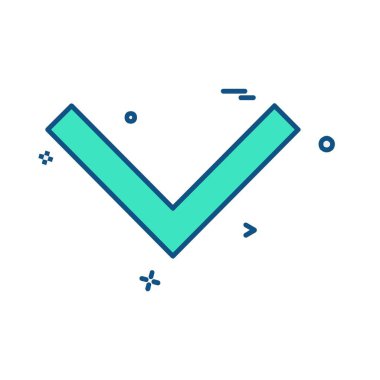 Aşağı ok simgesi tasarım vektörü