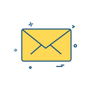 İleti simge tasarlamak vektör