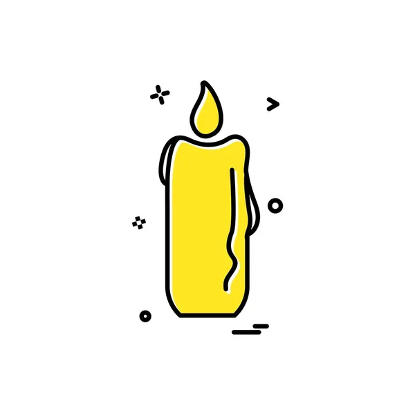 Candle Festival Light Icon Vector Design — Stock Vector