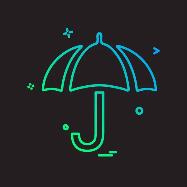 Umbrella Icon Design Vector Illustration — Stock Vector