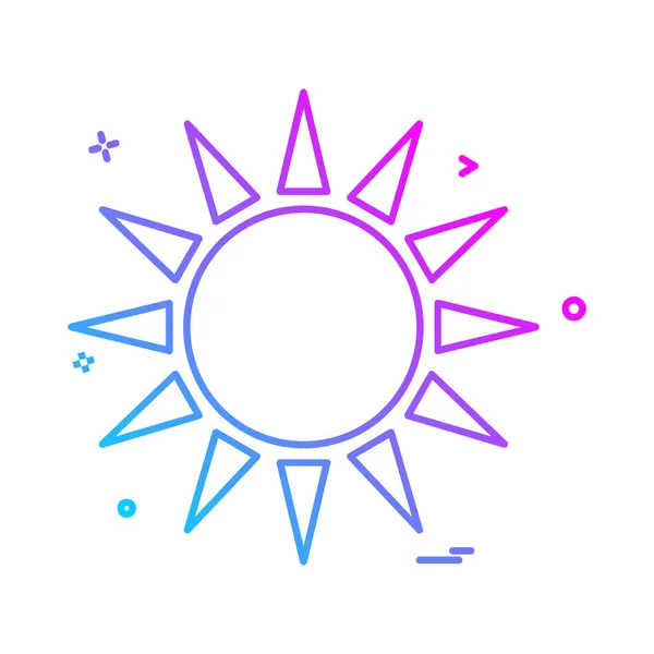 Иконка Солнца Красочная Векторная Иллюстрация — стоковый вектор