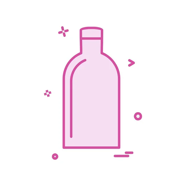 Flaska Ikon Design Färgglada Vektorillustration — Stock vektor