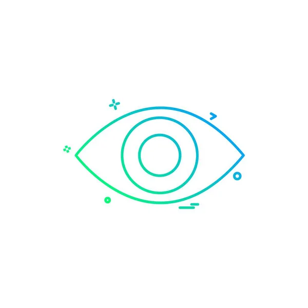 Ojo Icono Diseño Vector — Vector de stock