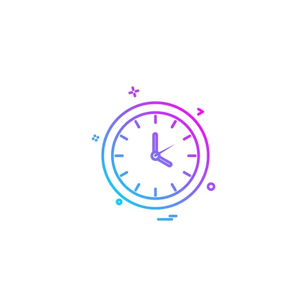 Relógio Plano Ícone Vetor Ilustração — Vetor de Stock