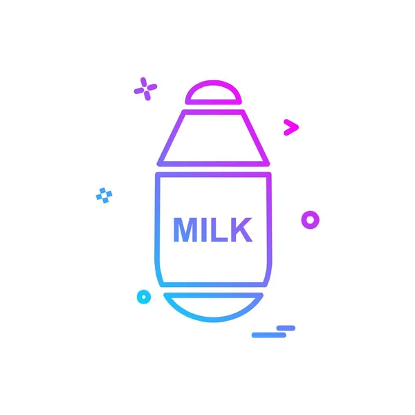 Mléko Ikony Designu Vektor — Stockový vektor