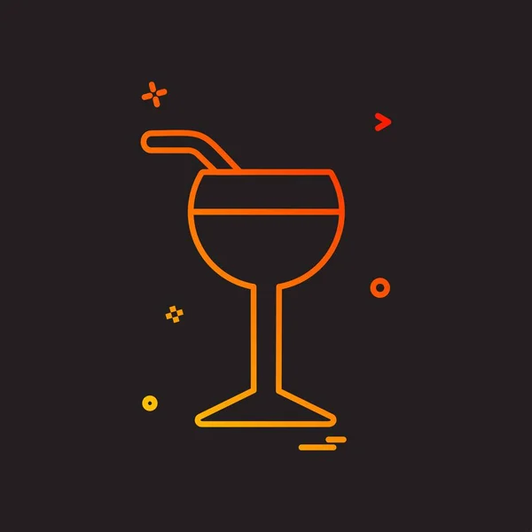 Drink Icon Design Colorful Vector Illustration — Stock Vector