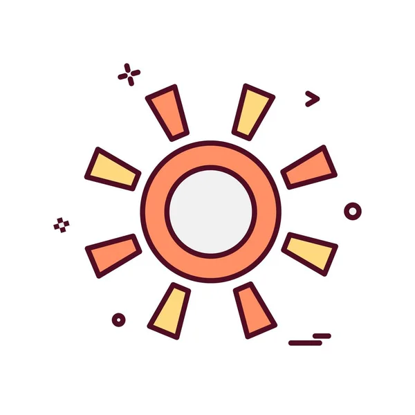 Sonne Icon Design Bunte Vektorillustration — Stockvektor