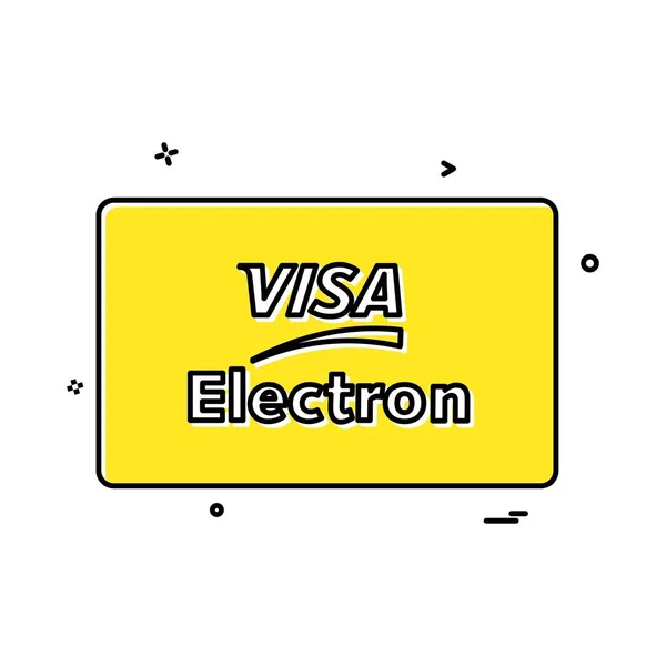 Visa Electron Vetor Design Cartão Crédito —  Vetores de Stock