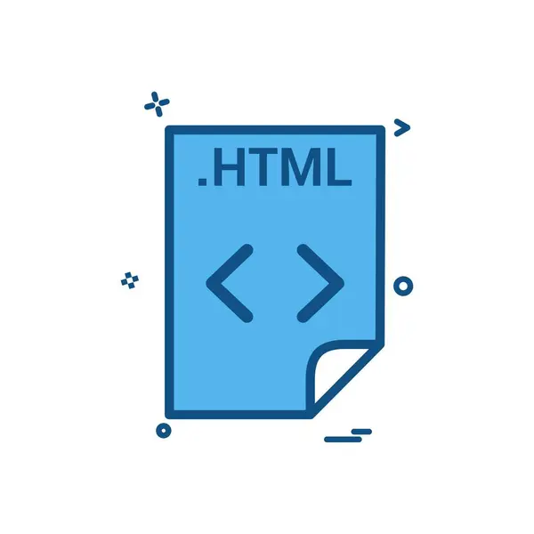 Html Application Download File Files Format Icon Vector Design — Stock Vector
