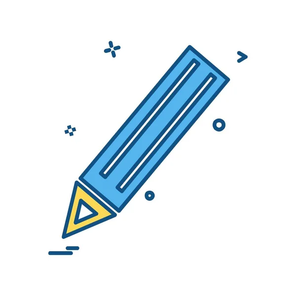 Ilustracja Wektorowa Projekt Ikonę Ołówka — Wektor stockowy