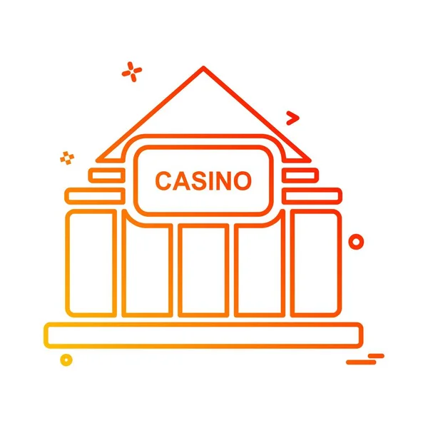 Casino Pictogram Ontwerp Vector — Stockvector