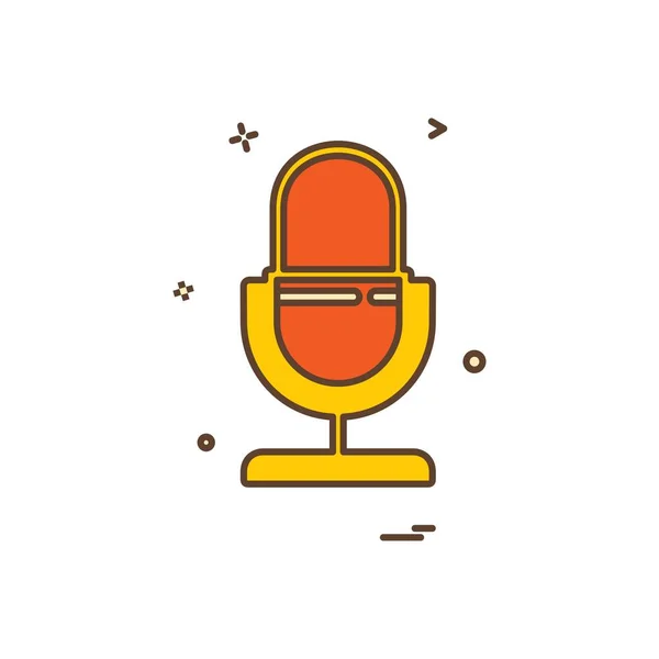 Mic Icon Design Vektor — Stockvektor