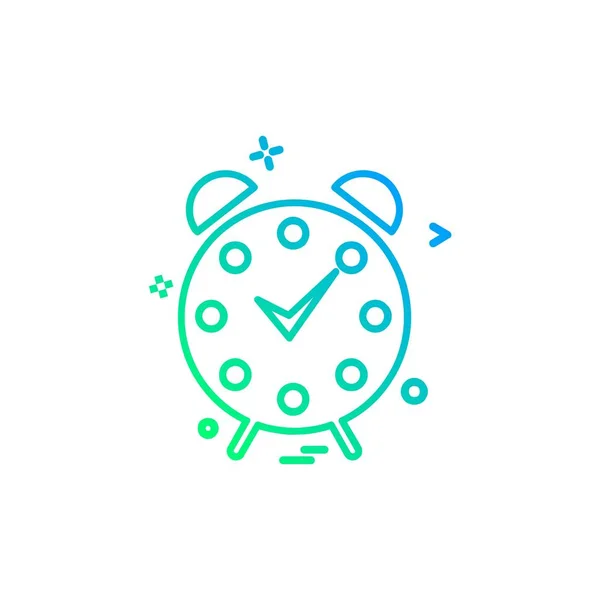 Reloj Icono Plano Vector Ilustración — Archivo Imágenes Vectoriales