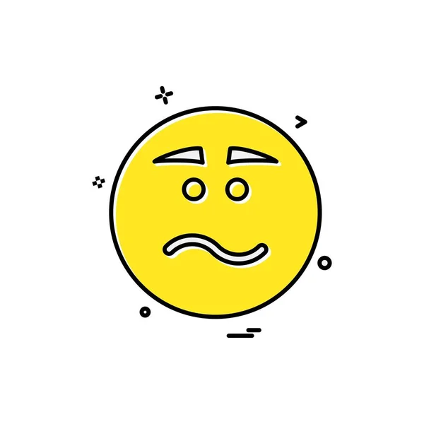 Design Ícone Emoji Ilustração Vetorial Colorida — Vetor de Stock