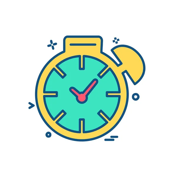 Reloj Icono Diseño Vector — Vector de stock