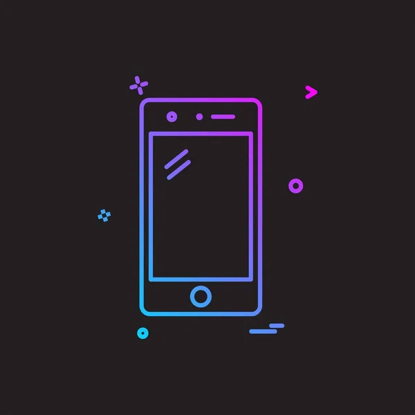 Mobile Icône Design Vecteur — Image vectorielle