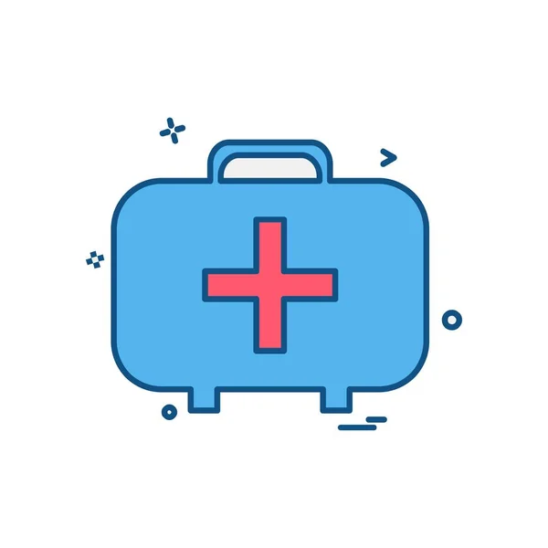 First Aid Box Icon Design Vector — Stock Vector