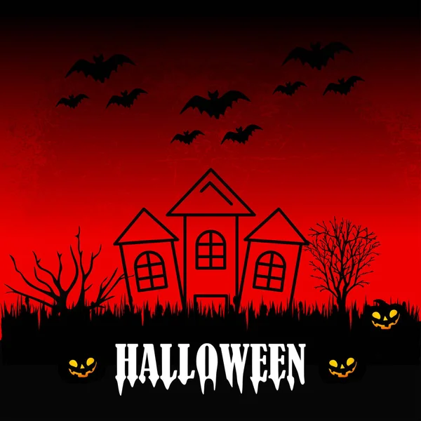 Joyeux Élément Design Halloween Avec Typographie Illustration Vectorielle Carte Halloween — Image vectorielle