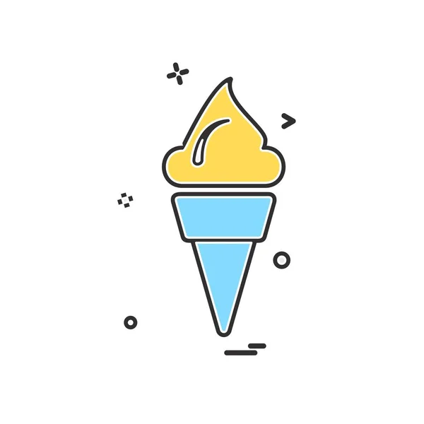Ice Cream Ikonra Design Vektor — Stock Vector