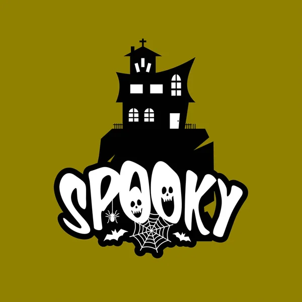Projeto Assustador Tipografia Divertida Para Cartões Celebração Halloween Ilustração Vetorial — Vetor de Stock