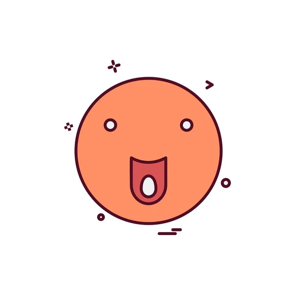 Emoji Icono Diseño Vector Ilustración — Vector de stock