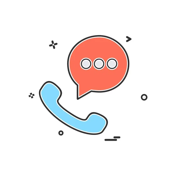 Bel Sms Chat Pictogram Vector Design — Stockvector