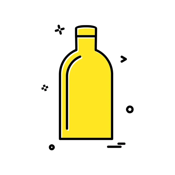 Fles Pictogram Ontwerp Kleurrijke Vectorillustratie — Stockvector