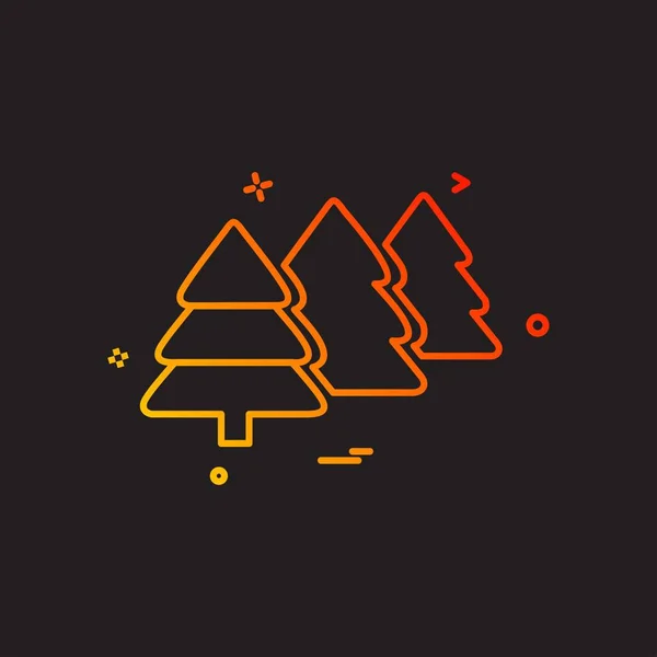 Árbol Icono Diseño Vector — Vector de stock