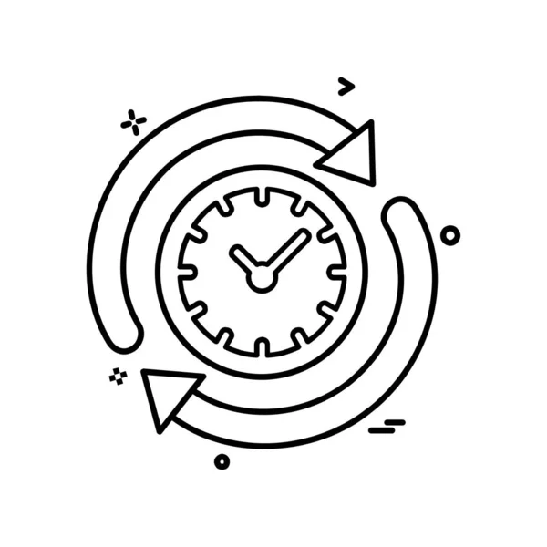 Reloj Icono Plano Vector Ilustración — Archivo Imágenes Vectoriales