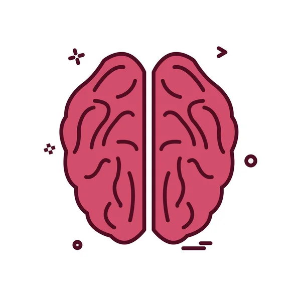 Cerebro Icono Diseño Vector — Vector de stock