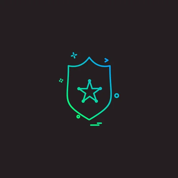 Sheild Icono Vector Diseño — Vector de stock