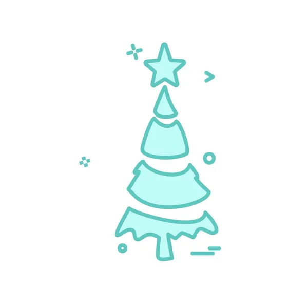 Árbol Navidad Icono Diseño Vector — Archivo Imágenes Vectoriales
