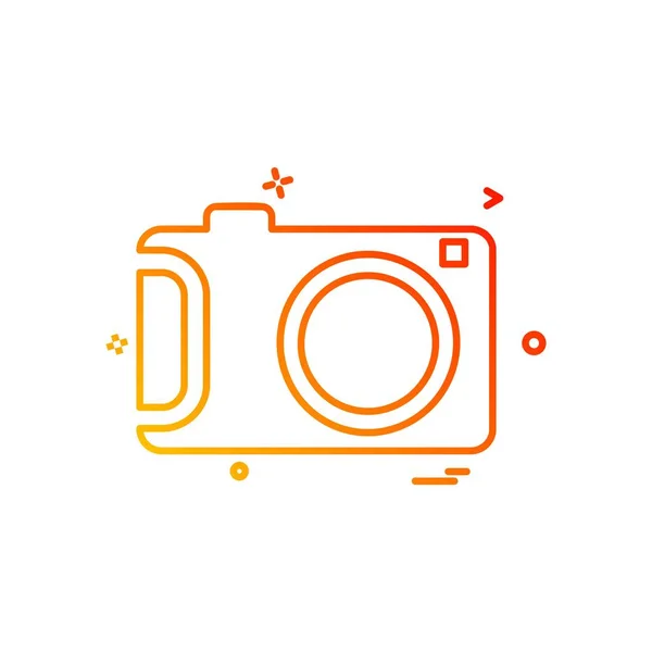 Camera Icon Design Vector — Stock Vector