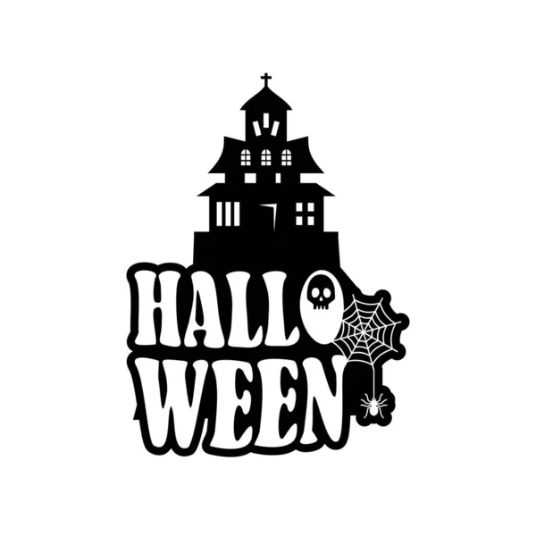 Conception Typographique Halloween Sur Fond Blanc Illustration Vectorielle — Image vectorielle