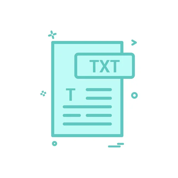 Txt Dateiformat Icon Vektor Design — Stockvektor