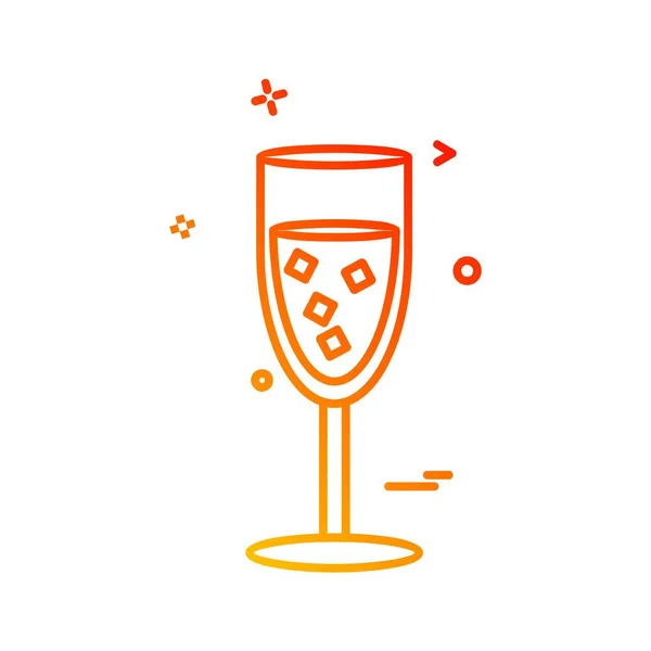 Drink Pictogram Ontwerp Kleurrijke Vectorillustratie — Stockvector