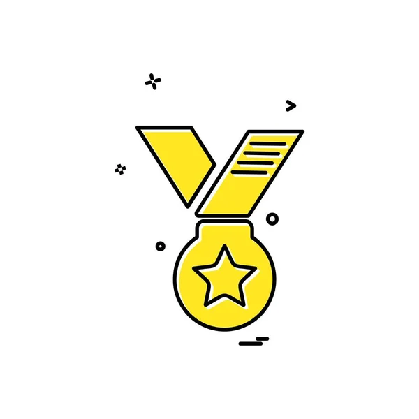 Illustration Vectorielle Design Icône Médaille — Image vectorielle