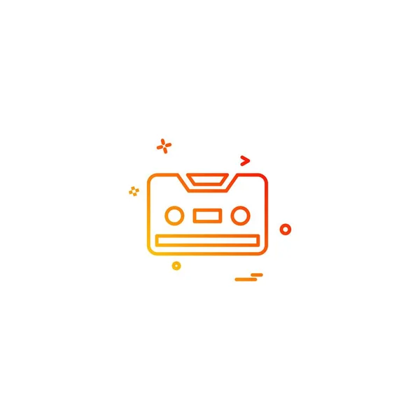 Cassette Icon Design Vector — Stock Vector