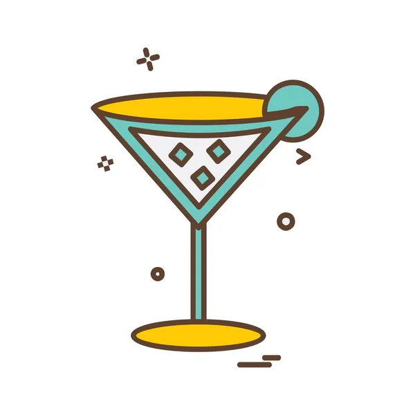 Drink Icon Design Colorful Vector Illustration — Stock Vector