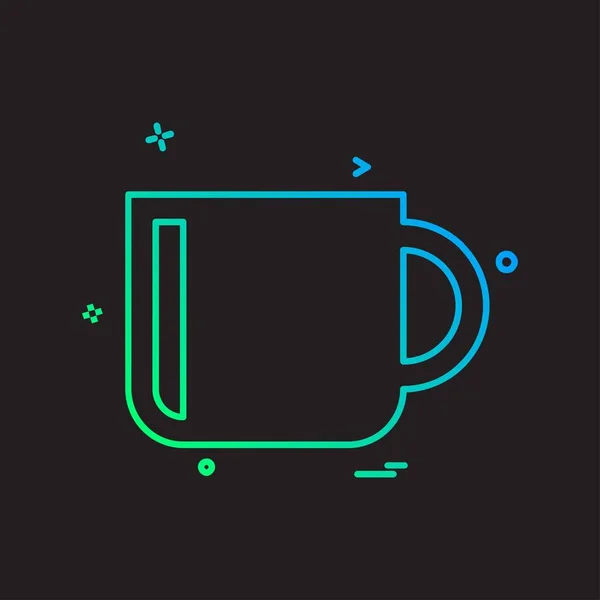 Tea Icon Design Vector — Stock Vector