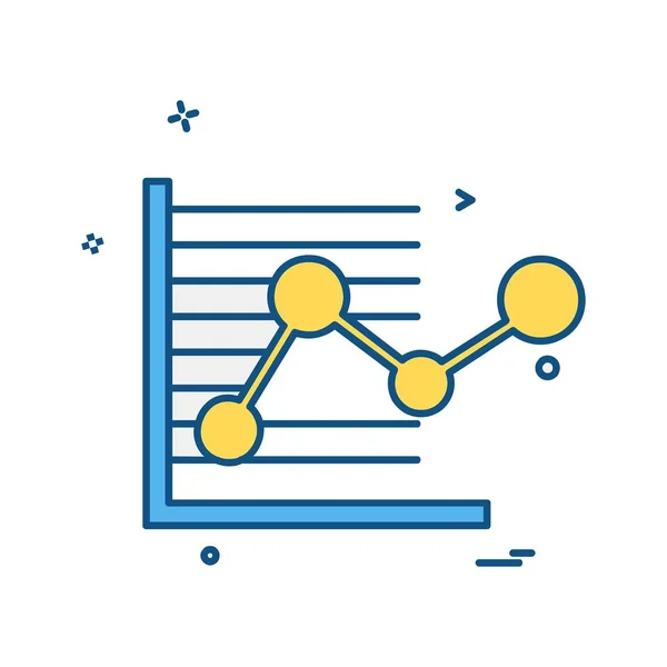 Business Graph Symbol Design Vektor Illustration — Stockvektor