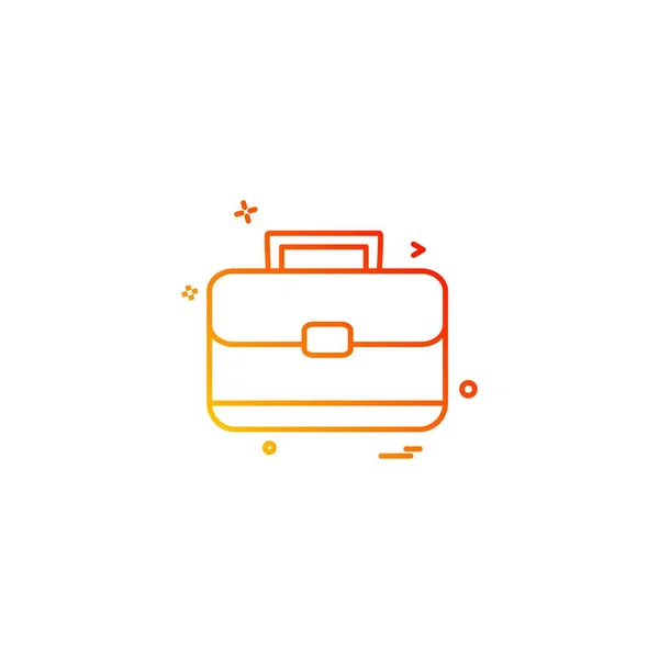 Briefcase Icon Design Vector Illustration — Stock Vector