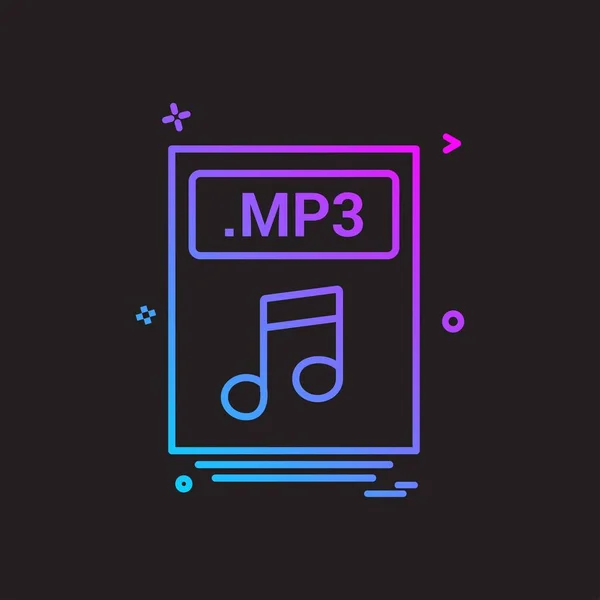 Mp3 아이콘 디자인 — 스톡 벡터