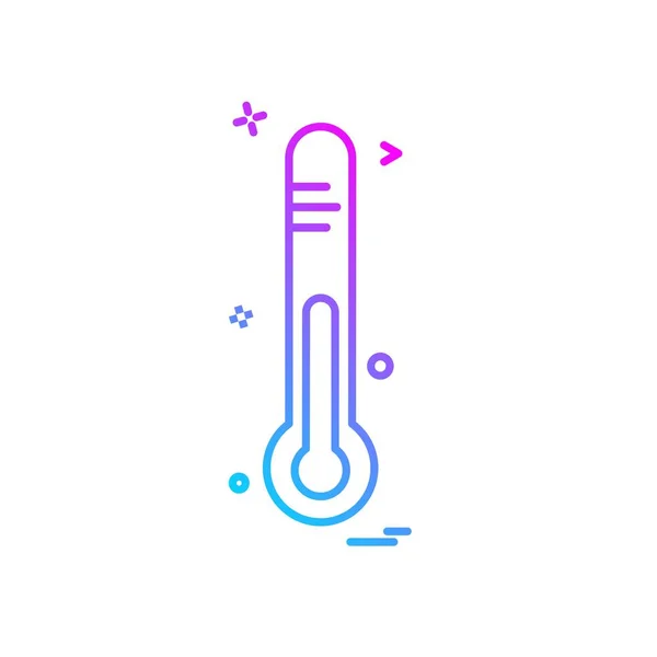 Thermometer Icon Design Vector — Stock Vector