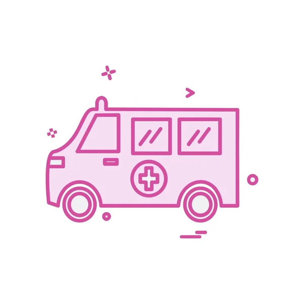 Ambulance Icône Vecteur Conception — Image vectorielle