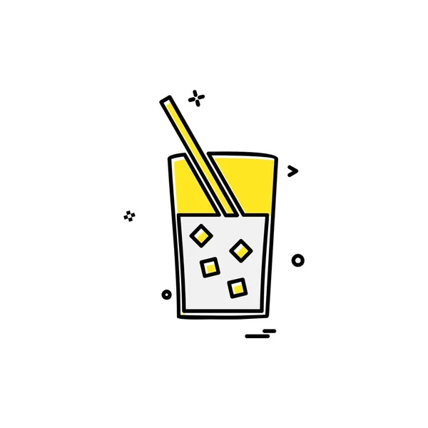 Drink Icon Design Bunte Vektorillustration — Stockvektor