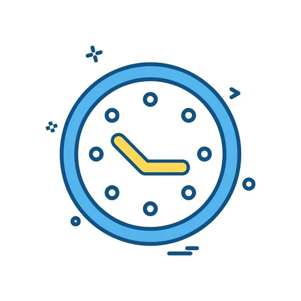 Reloj Icono Diseño Vector — Vector de stock