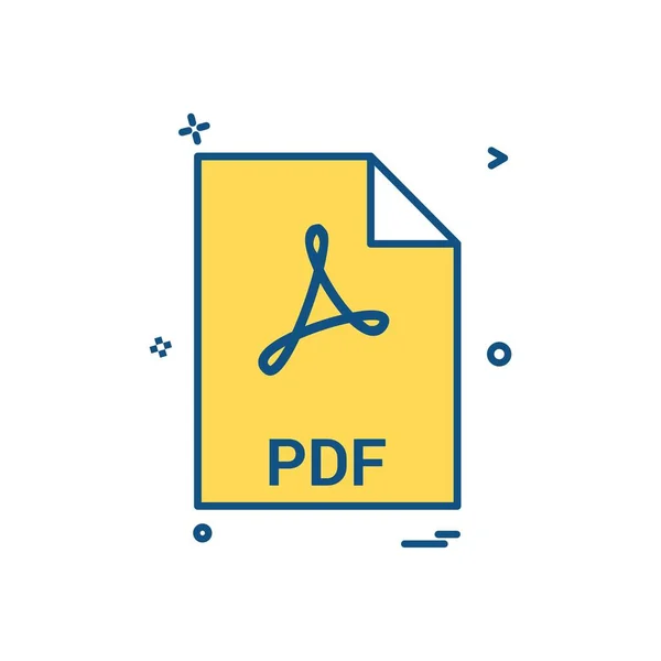 Estensione Del File Pdf Formato File Con Icona Vector — Vettoriale Stock